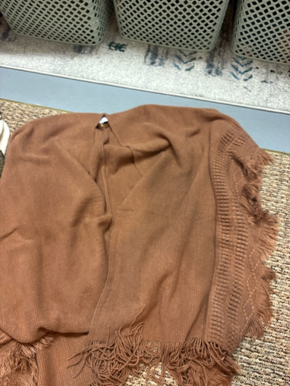 Sonoma Rust-Brown Soft Poncho - Picture 2 of 2
